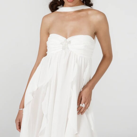 Nana Jacqueline Mariah Dress (White) - Picture 4 of 4